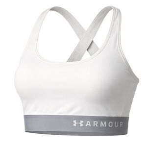 Under Armour Compression Sports Bra White Gray Women’s S Medium Support